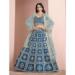 Picture of Excellent Silk Dark Slate Blue Lehenga Choli