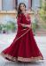 Picture of Grand Georgette Dark Red Readymade Gown