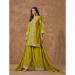 Picture of Chiffon Dark Golden Rod Straight Cut Salwar Kameez