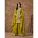 Picture of Chiffon Dark Golden Rod Straight Cut Salwar Kameez