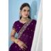Picture of Fine Georgette Purple Saree