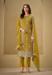 Picture of Chiffon Dark Golden Rod Straight Cut Salwar Kameez