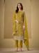 Picture of Chiffon Dark Golden Rod Straight Cut Salwar Kameez
