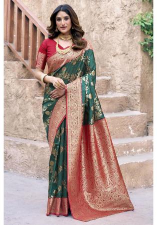 Picture of Marvelous Silk Teal Saree