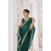 Picture of Classy Chiffon Dark Green Saree
