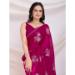 Picture of Statuesque Chiffon Medium Violet Red Saree