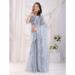Picture of Statuesque Chiffon Light Slate Grey Saree