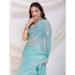 Picture of Beautiful Chiffon Medium Aqua Marine Saree