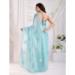Picture of Beautiful Chiffon Medium Aqua Marine Saree