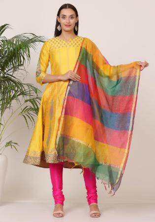 Picture of Splendid Silk Yellow Readymade Salwar Kameez