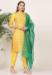 Picture of Exquisite Silk Khaki Readymade Salwar Kameez