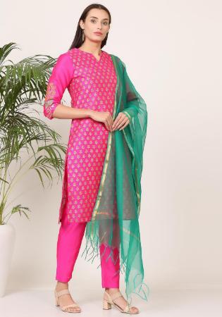Picture of Graceful Silk Deep Pink Readymade Salwar Kameez