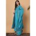 Picture of Chiffon & Silk Dark Slate Blue Readymade Salwar Kameez