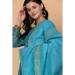 Picture of Chiffon & Silk Dark Slate Blue Readymade Salwar Kameez