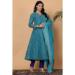 Picture of Chiffon & Silk Dark Slate Blue Readymade Salwar Kameez
