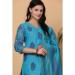 Picture of Chiffon & Silk Cadet Blue Readymade Salwar Kameez