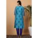 Picture of Chiffon & Silk Cadet Blue Readymade Salwar Kameez