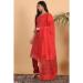 Picture of Chiffon & Silk Crimson Readymade Salwar Kameez