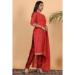 Picture of Chiffon & Silk Crimson Readymade Salwar Kameez