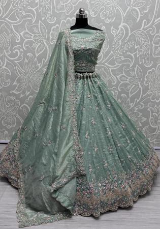 Picture of Appealing Silk Slate Grey Lehenga Choli