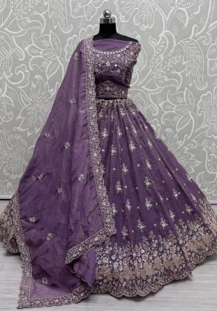 Picture of Wonderful Silk Dark Slate Blue Lehenga Choli