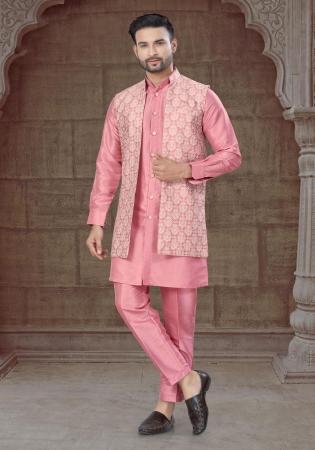 Picture of Splendid Silk Pale Violet Red Kurtas