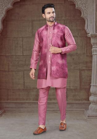 Picture of Radiant Silk Pale Violet Red Kurtas