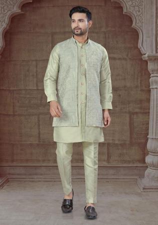 Picture of Ideal Silk Dark Sea Green Kurtas