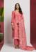 Picture of Organza Light Salmon Straight Cut Salwar Kameez