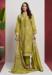 Picture of Organza Dark Khaki Straight Cut Salwar Kameez