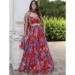 Picture of Alluring Georgette Crimson Lehenga Choli