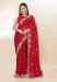 Picture of Delightful Chiffon & Silk Fire Brick Saree