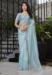 Picture of Gorgeous Organza Cadet Blue Saree