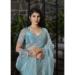 Picture of Gorgeous Organza Cadet Blue Saree