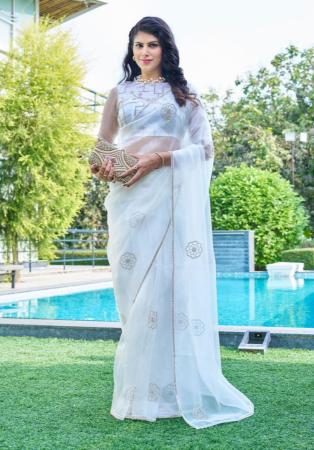 Picture of Ideal Organza Pale Turquoise Saree