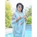 Picture of Fascinating Organza Medium Turquoise Saree