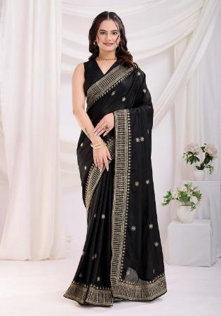 Picture of Bewitching Silk Black Saree