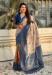 Picture of Stunning Cotton & Linen Medium Blue Saree