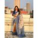 Picture of Stunning Cotton & Linen Medium Blue Saree