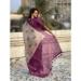 Picture of Comely Cotton & Linen Purple Saree