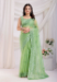 Picture of Graceful Net Dark Sea Green Saree