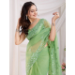 Picture of Graceful Net Dark Sea Green Saree