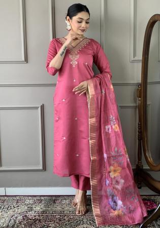Picture of Nice Chiffon Light Coral Readymade Salwar Kameez