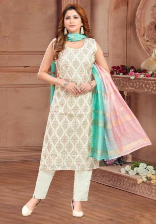 Picture of Wonderful Silk Burly Wood Straight Cut Salwar Kameez