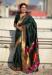 Picture of Magnificent Silk Dark Olive Green Saree