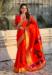 Picture of Superb Silk Orange Red Saree