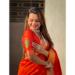 Picture of Superb Silk Orange Red Saree
