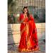 Picture of Superb Silk Orange Red Saree