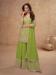 Picture of Chiffon Olive Drab Straight Cut Salwar Kameez