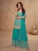 Picture of Amazing Chiffon Teal Straight Cut Salwar Kameez